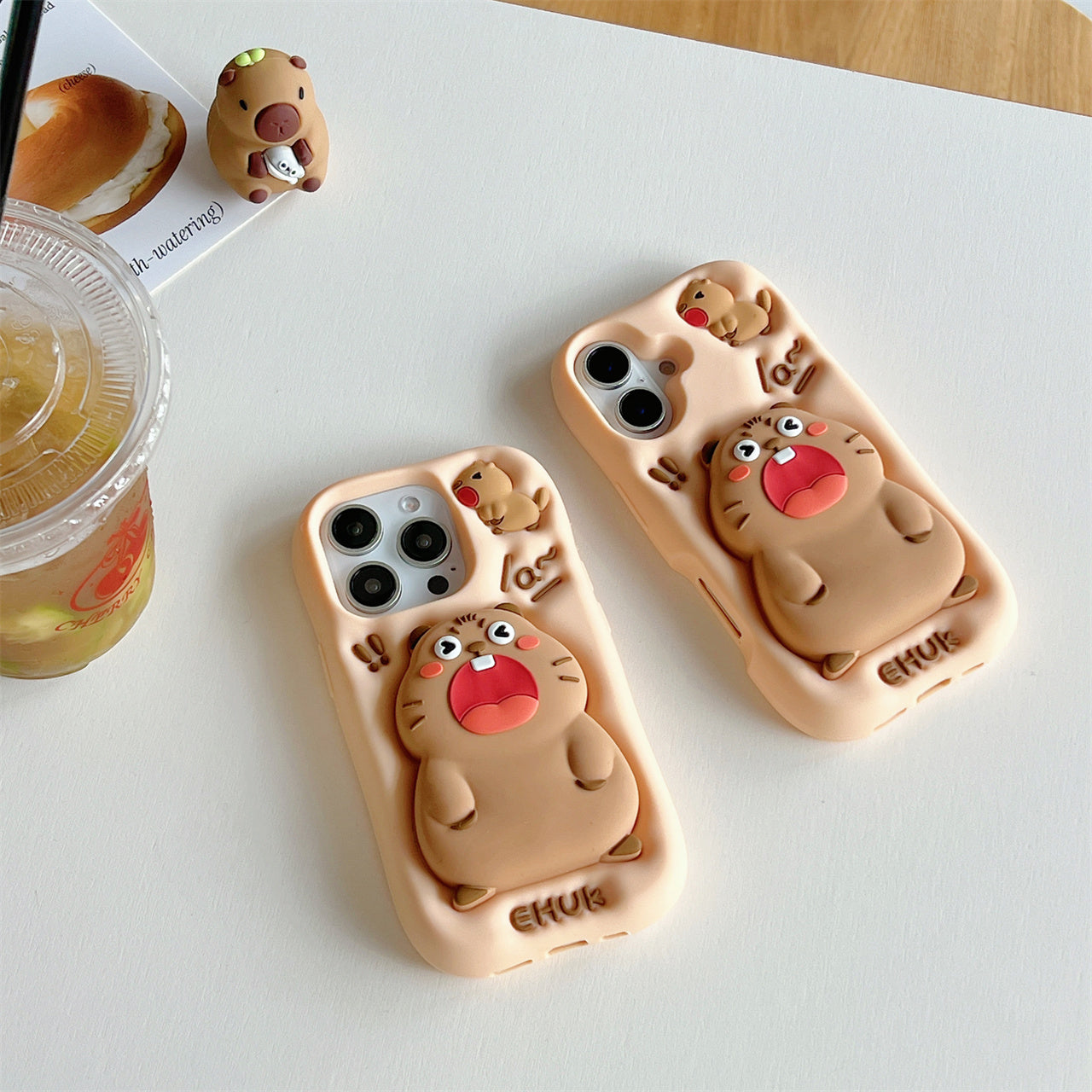 Fun Woodchuck Silicone Phone Case with Stand