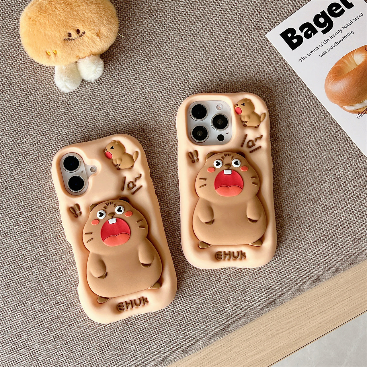 Fun Woodchuck Silicone Phone Case with Stand