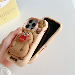 Fun Woodchuck Silicone Phone Case with Stand