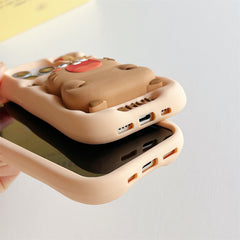 Fun Woodchuck Silicone Phone Case with Stand