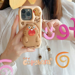 Fun Woodchuck Silicone Phone Case with Stand