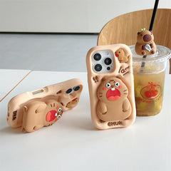 Fun Woodchuck Silicone Phone Case with Stand