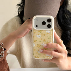 Bubble-patterned Osmanthus Kitty head phone case