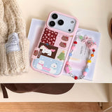 Load image into Gallery viewer, Pink patchwork Kitty and Pony phone case with chain
