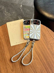 Aurora Butterfly Pattern Large Window Mirror Phone Case