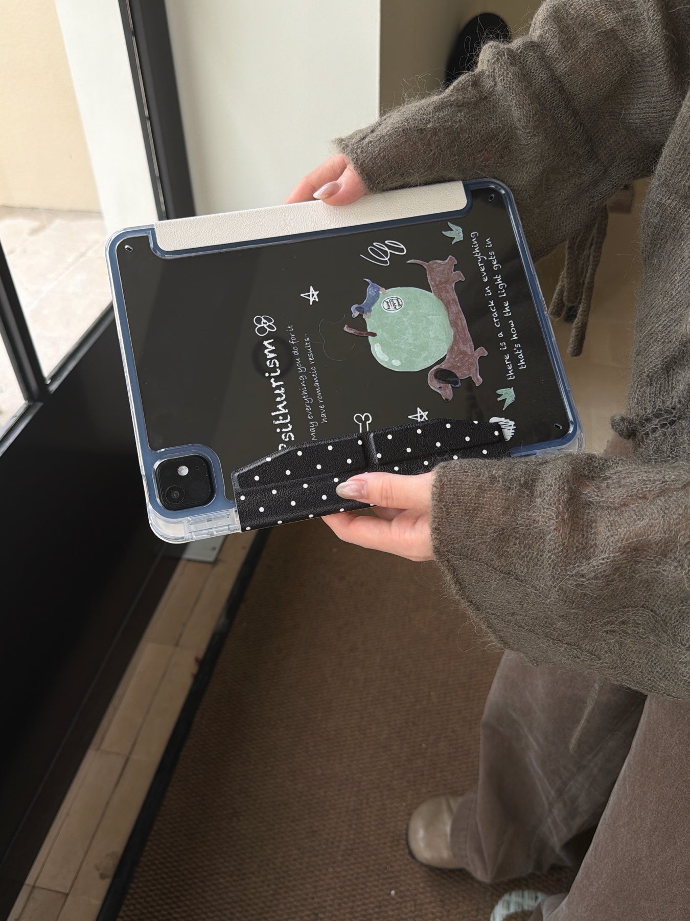 Green Apple Dachshund iPad Case