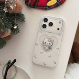 Load image into Gallery viewer, Glittery framed heart-shaped Kitty pendant