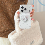 Load image into Gallery viewer, Glittery framed heart-shaped Kitty pendant