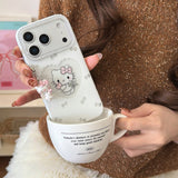 Load image into Gallery viewer, Glittery framed heart-shaped Kitty pendant