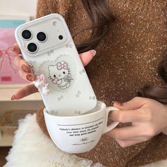 Glittery framed heart-shaped Kitty pendant