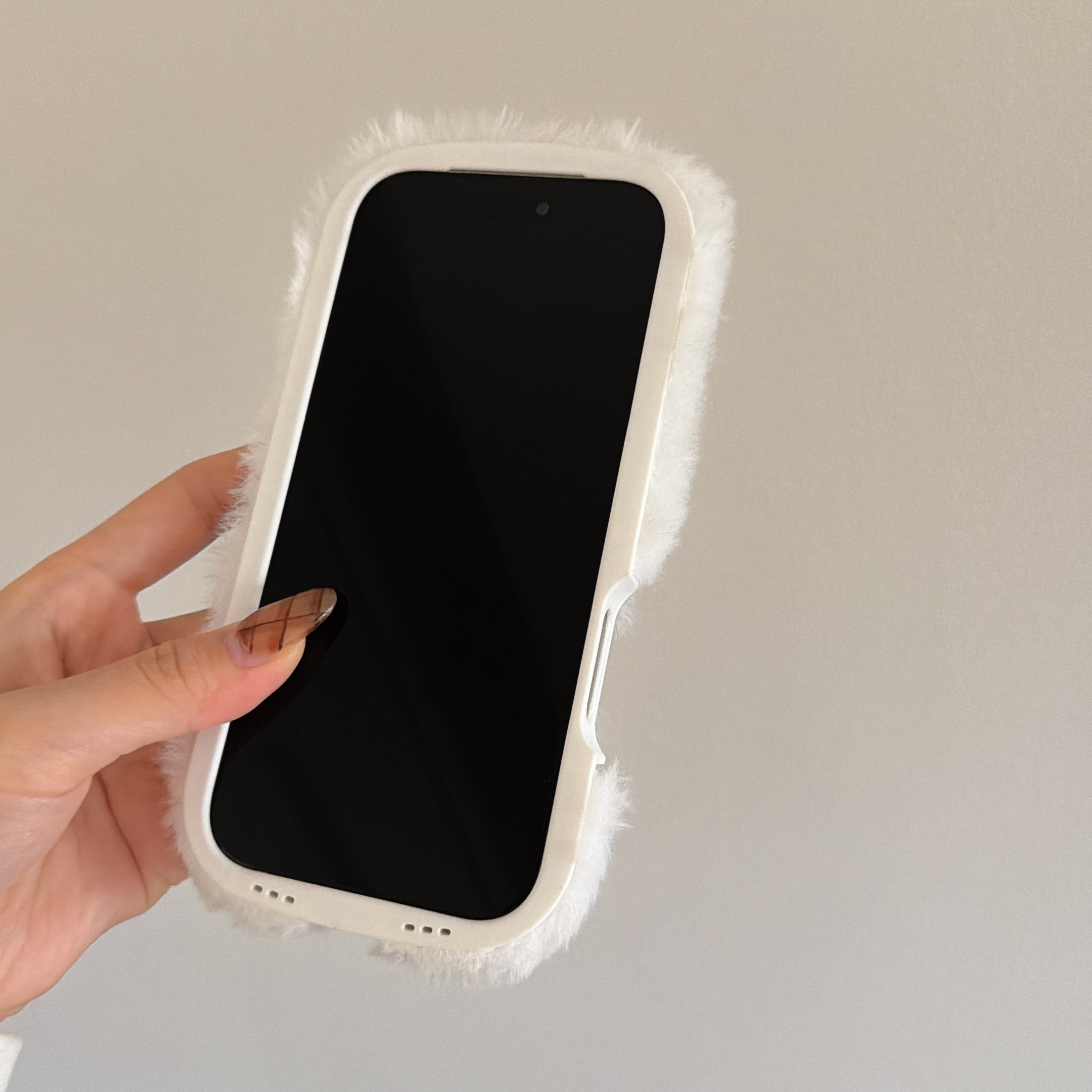Plush white Miffy rabbit phone case
