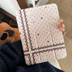 Foundation Heart-Edge Polka Dot Star iPad Protective Case