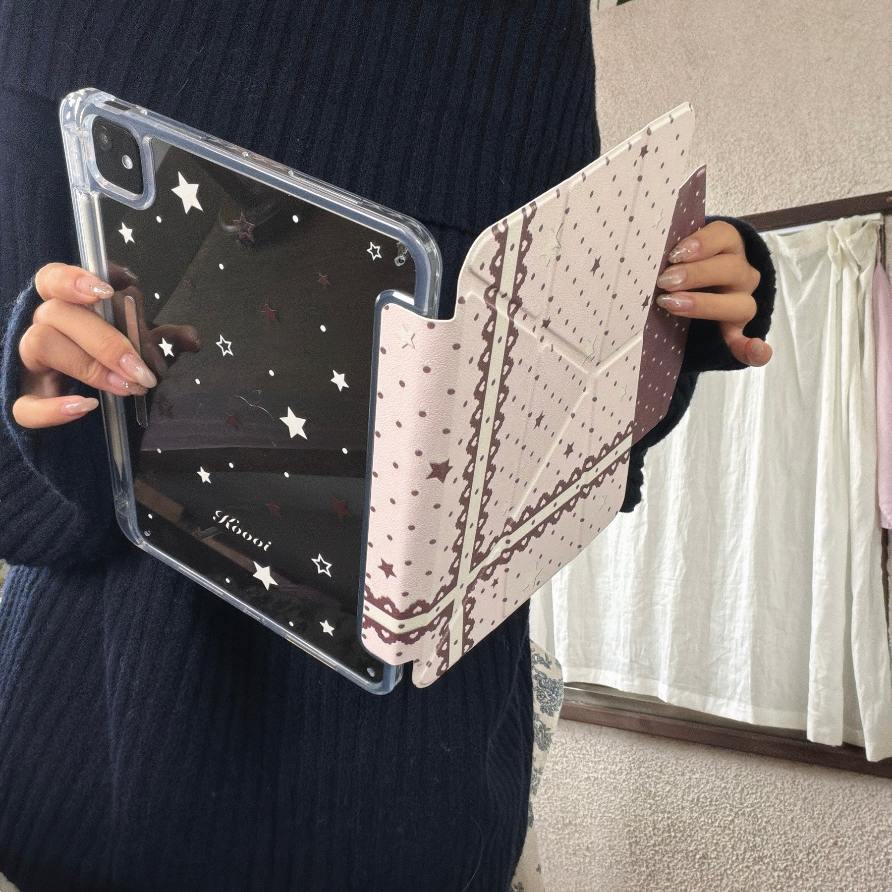 Foundation Heart-Edge Polka Dot Star iPad Protective Case