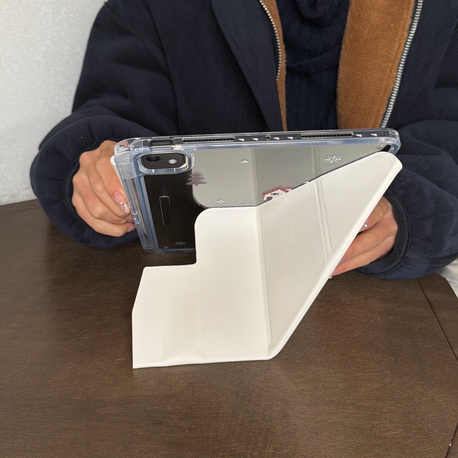 Red Fair Isle Pony iPad Protective Case