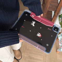 Red Fair Isle Pony iPad Protective Case