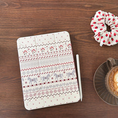 Red Fair Isle Pony iPad Protective Case