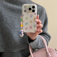 Aesthetic Rainbow Kitty Case: 360° Protective Shockproof Series with Phone Charm Chain for iPhone 13-17 Series