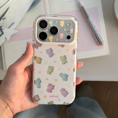 Aesthetic Rainbow Kitty Case: 360° Protective Shockproof Series with Phone Charm Chain for iPhone 13-17 Series