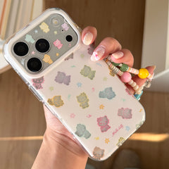 Aesthetic Rainbow Kitty Case: 360° Protective Shockproof Series with Phone Charm Chain for iPhone 13-17 Series