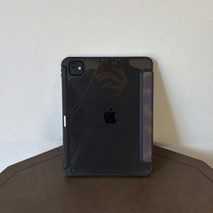 Amber brown gradient tri-fold black-edged iPad case