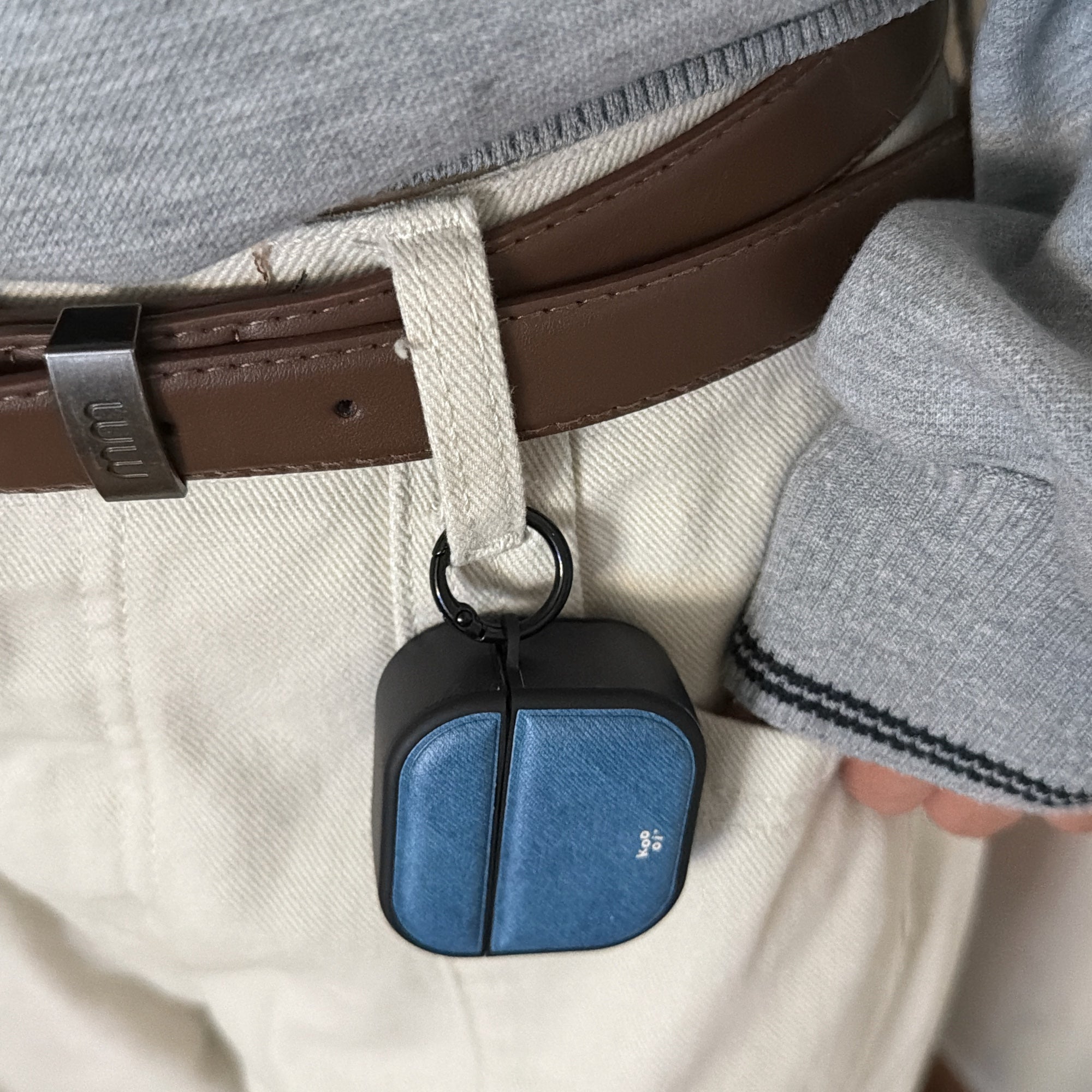 Denim Blue Magnetic Leather AirPods Case