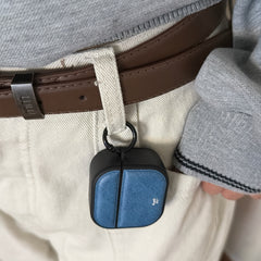 Denim Blue Magnetic Leather AirPods Case