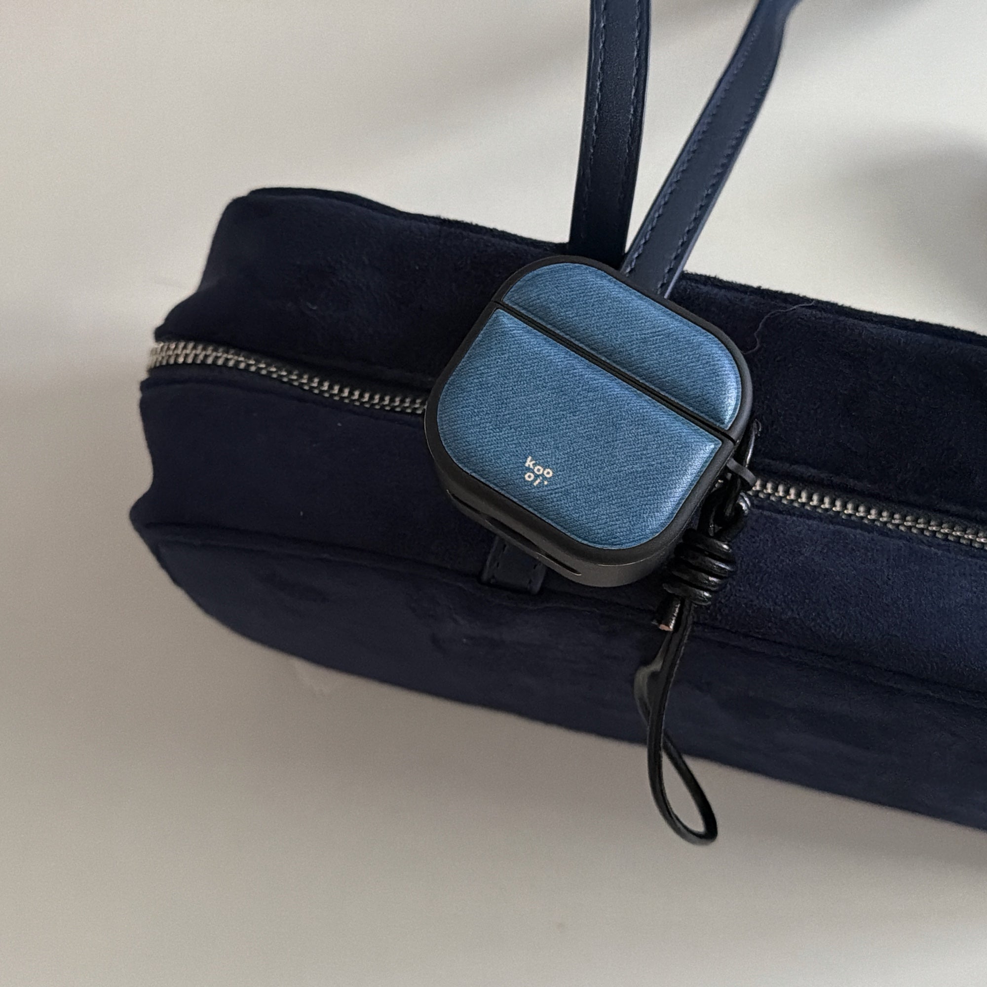 Denim Blue Magnetic Leather AirPods Case