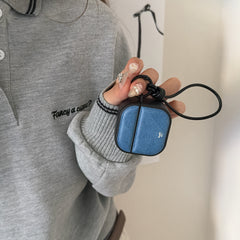 Denim Blue Magnetic Leather AirPods Case