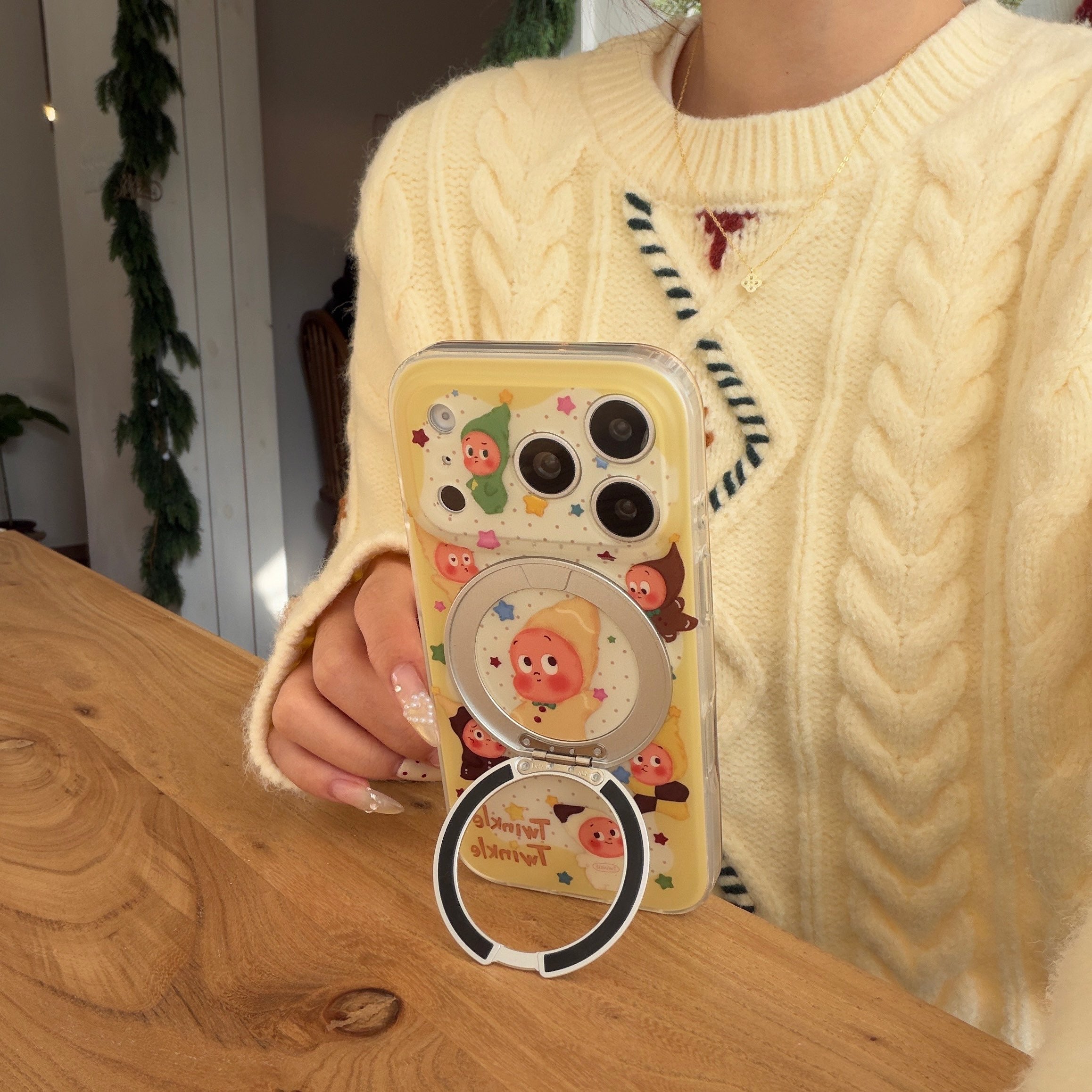 Twinkle Twinkle Apple phone case with stand