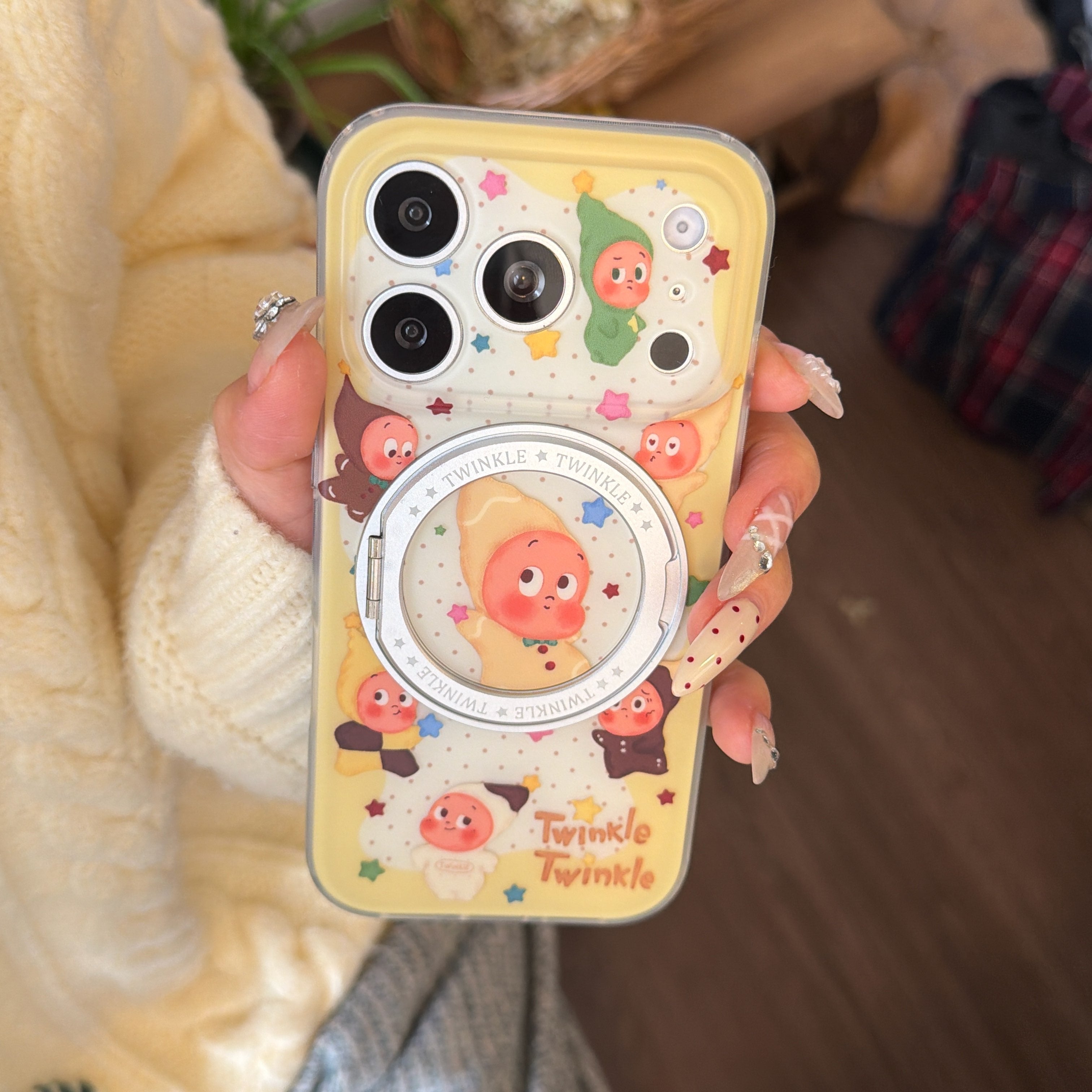 Twinkle Twinkle Apple phone case with stand
