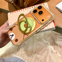 Kawaii Rilakkuma Trio Protective Case: 360° Air-Cushioned Shockproof Series for iPhone 13-17 Series