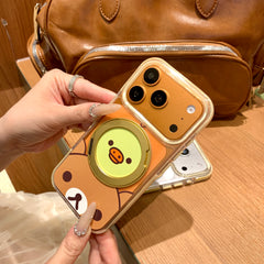 Kawaii Rilakkuma Trio Protective Case: 360° Air-Cushioned Shockproof Series for iPhone 13-17 Series