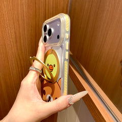 Kawaii Rilakkuma Trio Protective Case: 360° Air-Cushioned Shockproof Series for iPhone 13-17 Series