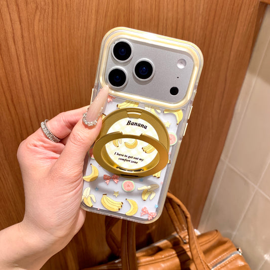 Aesthetic Mixed Fruit Pattern Case: 360° Air Cushion Shockproof Series for iPhone 13-17 Series