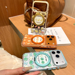 Aesthetic Mixed Fruit Pattern Case: 360° Air Cushion Shockproof Series for iPhone 13-17 Series