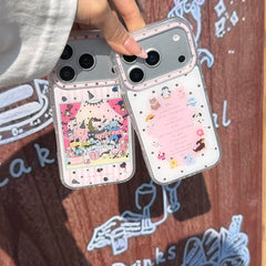 "Dreamy Plush Pals" Case - Sanrio Meets Jellycat Aesthetic Design for iPhone 17/16/15 Pro Max | Wavy Border Protective Accessory