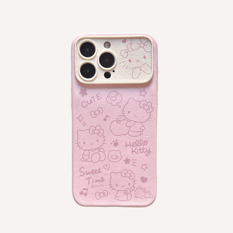 Foundation Music Symbols Apple Hello Kitty Large Window Leather Phone Case