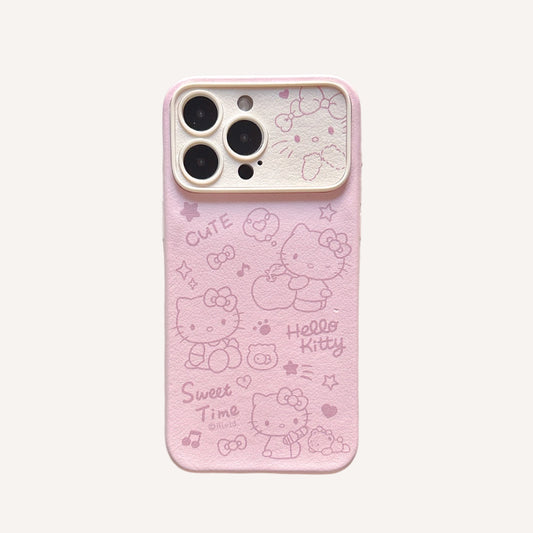 Foundation Music Symbols Apple Hello Kitty Large Window Leather Phone Case