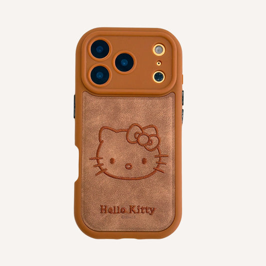 3D Kitty Head Embroidered Phone Case