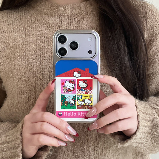 Retro Kitty Cottage House Case: Protective Shockproof Shell for iPhone 13-17 Series | Vintage Kawaii Aesthetic