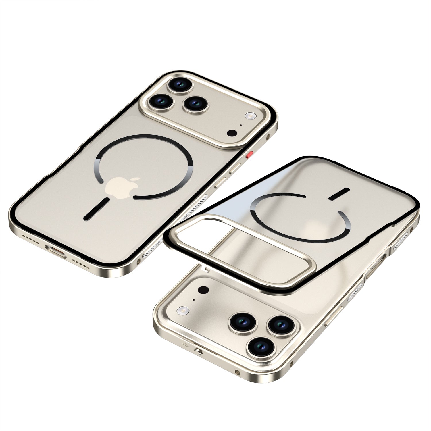 Metal frame magnetic buckle protective case for Apple phones