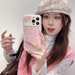 Foundation Music Symbols Apple Hello Kitty Large Window Leather Phone Case