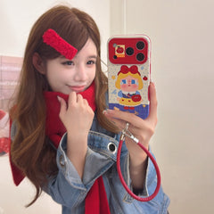 Red Apple Snow White Crying Baby Large Window Phone Case