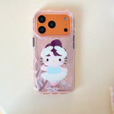 Load image into Gallery viewer, Ballet Kitty Round Edge Airbag Double-Sided Phone Case