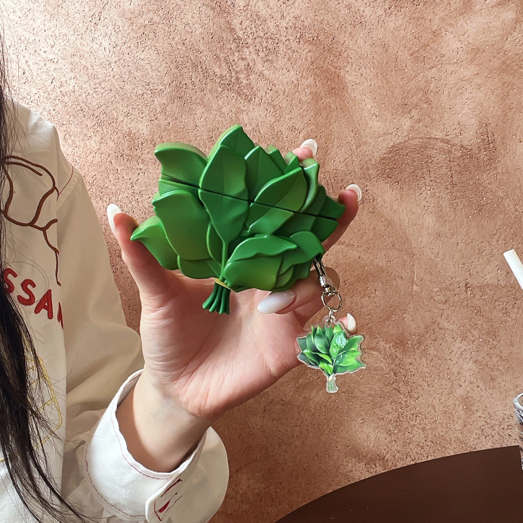 Silicone grapefruit leaf silicone earphone cover