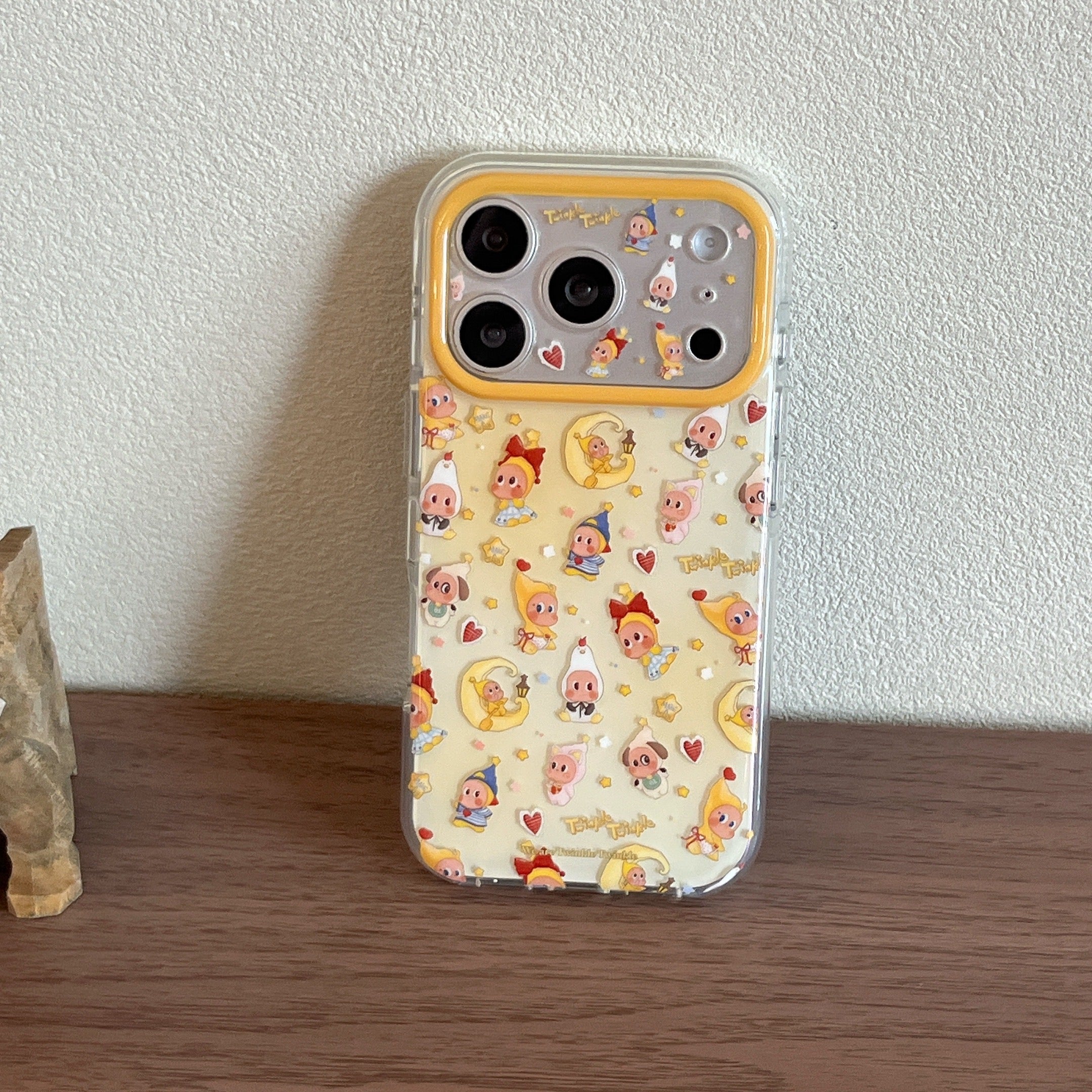 Yellow Gradient Twinkle Phone Case for iPhone 15-17 Pro Max - Full-Screen Protection - Playfulcase