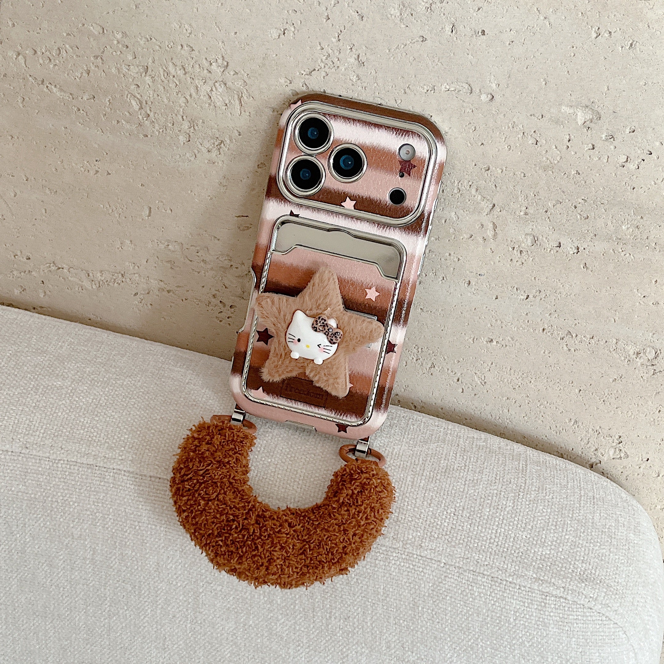 Star Kitty electroplated large window phone case