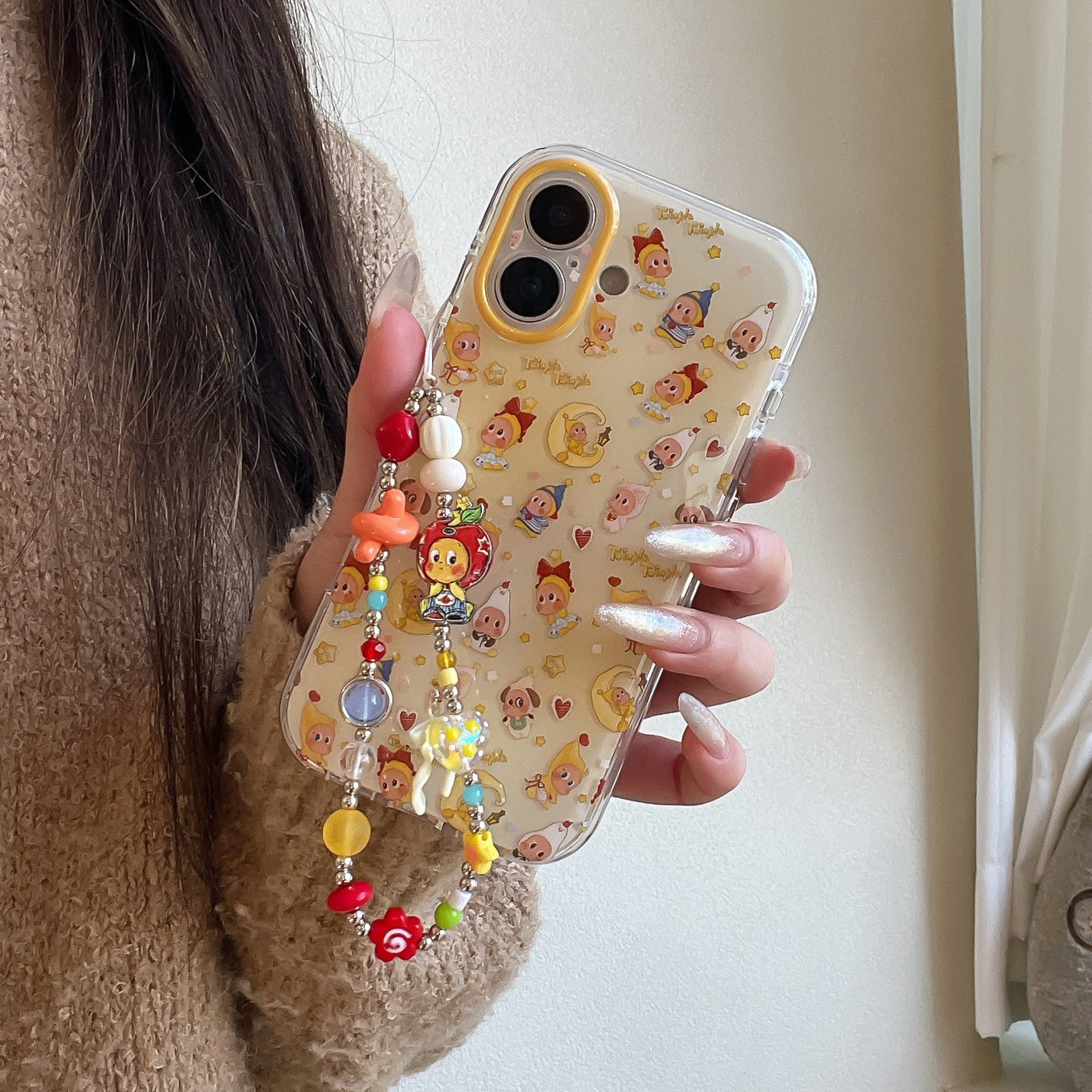 Yellow Gradient Twinkle Phone Case for iPhone 15-17 Pro Max - Full-Screen Protection - Playfulcase