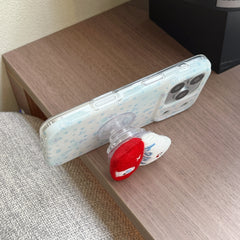 Blue-tinted winter snowman house phone case