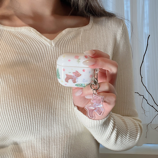 Cartoon graffiti flower deer earphone cover